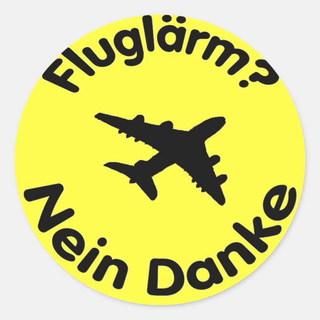 Sticker Rond Fluglärm ? Nein Danke (Devant)