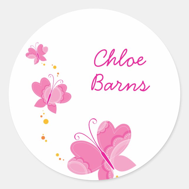 Sticker Rond FLUTTERBY BUTTERFLIES :: série trois 1 (Devant)