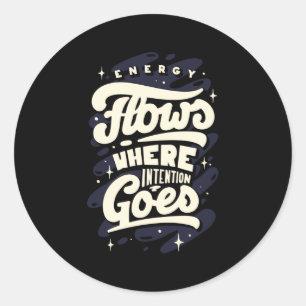 Sticker Rond Flux d'énergie