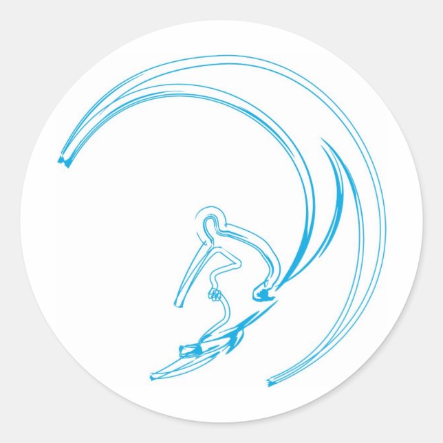Sticker Rond Flux surf (Devant)