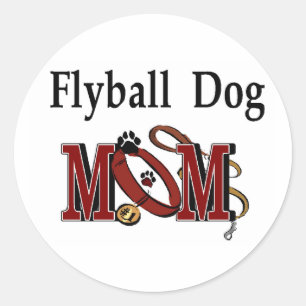 Sticker Rond Flyball Dog Mom Gifts