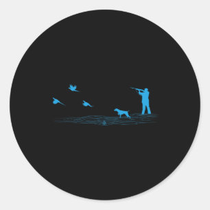 Sticker Rond Flying Pheasant Graphand Haut-Pays Chasseur d'oise