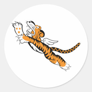 Sticker Rond Flying Tigers