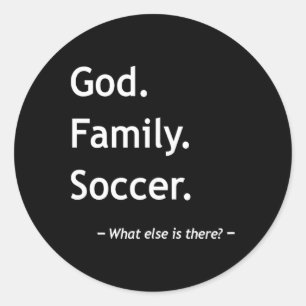 Sticker Rond Foi chrétienne Christianisme Dieu Famille Football