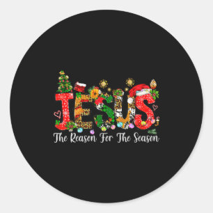 Sticker Rond Foi chrétienne Jésus est la raison de la saison