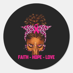 Sticker Rond Foi Espoir Amour Femmes Noires Afro Chrétiennes Se