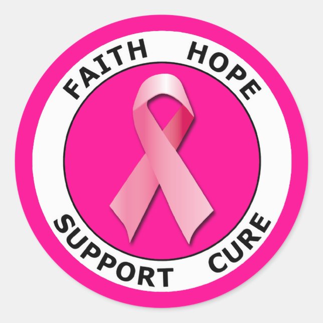 STICKER ROND FOI HOPE SUPPORT CURE (Devant)