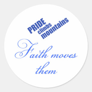 Sticker Rond foi-mouvements-montagnes Design chrétien