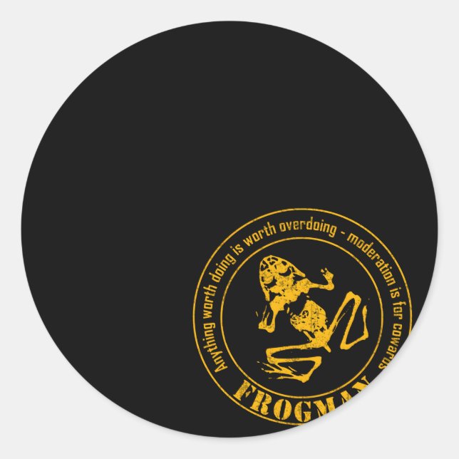 Sticker Rond Foie de grenouille désorganisé (Devant)