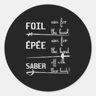 Sticker Rond Foil Epee Saber Définition De La Clôture
