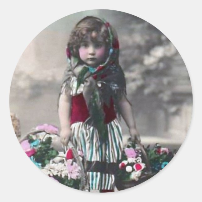 Sticker Rond Foires vintages (Devant)