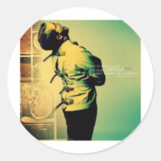 Sticker Rond Folie dans l'amour