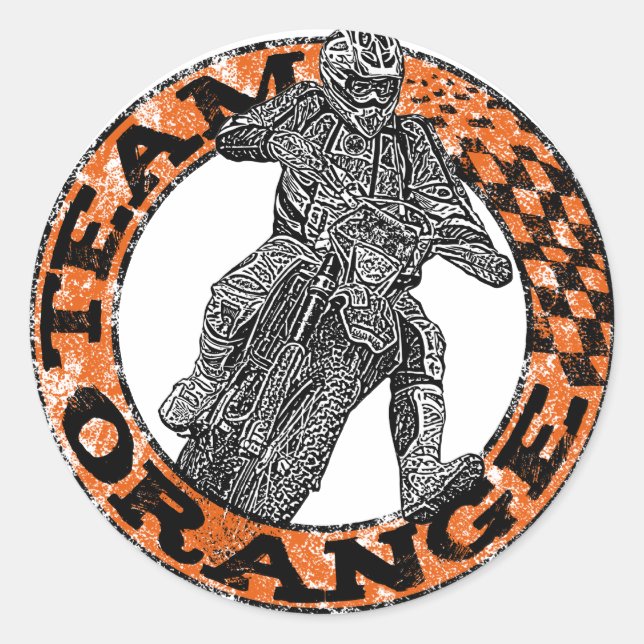 Sticker Rond Folie des motards (Devant)