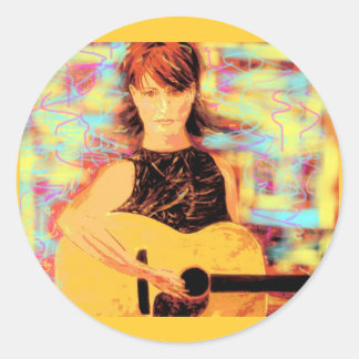 Sticker Rond folksinger