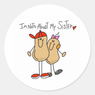 Sticker Rond Folle de ma sœur 2