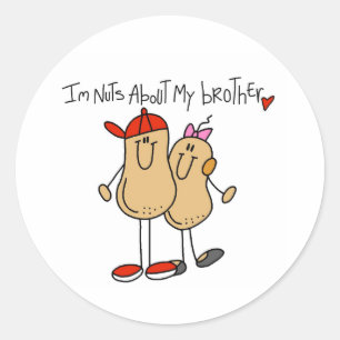 Sticker Rond Folle de mon frère