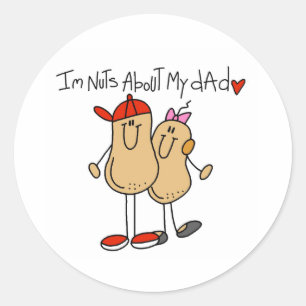 Sticker Rond Folle de mon papa-fille