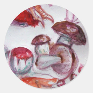 Sticker Rond FOLLET MAGIQUE DE CHAMPIGNONS Particulier