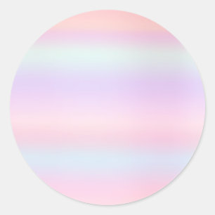 Sticker Rond Foncé Ombré Pastel Rouge Joues Poudre Bleu Licorne