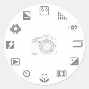 Sticker Rond Fonctionnalité DSLR