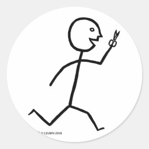Sticker Rond Fonctionne Avec Des Ciseaux