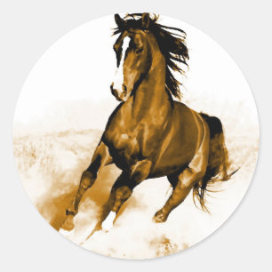 Sticker Rond Fonctionnement de cheval
