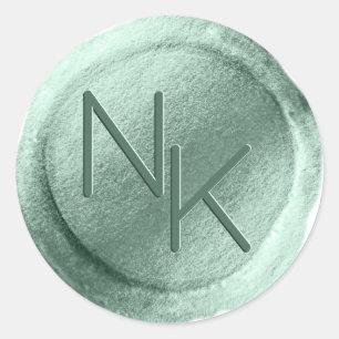 Sticker Rond Fond Abstrait Aqua Ombre avec Parties scintillant 