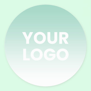 Sticker Rond Fond de couleur   Dégradé blanc et votre logo