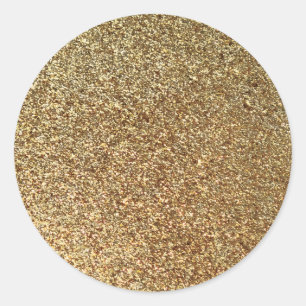 Sticker Rond fond de paillettes dorées scintillantes