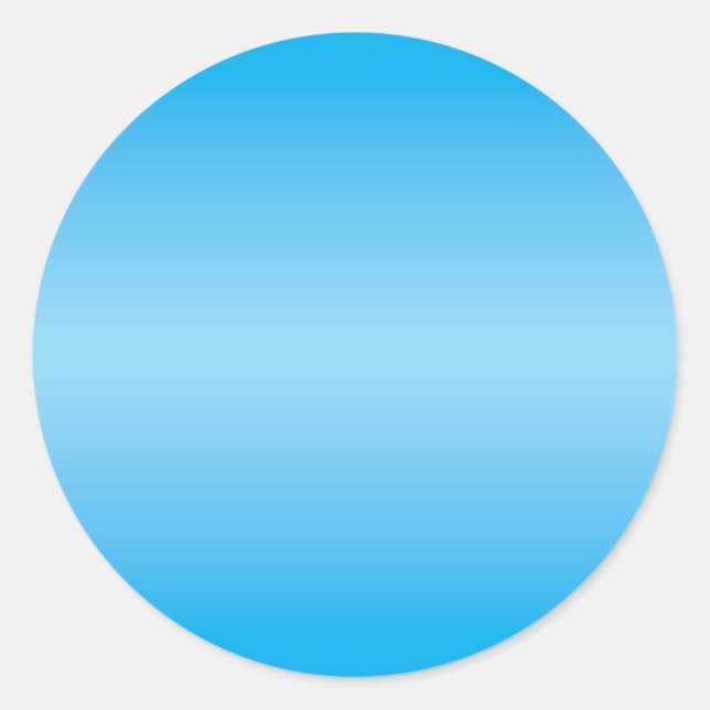 Sticker Rond Fond dégradé bleu azur et bleu bébé (Devant)