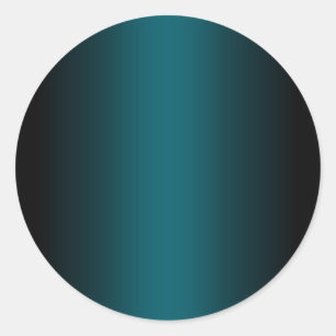 Sticker Rond Fond dégradé sarcelle foncé et noir