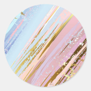 Sticker Rond Fond rose texturé