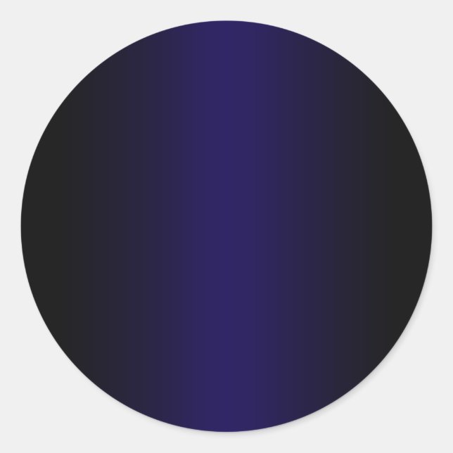Sticker Rond Fond uni dégradé noir et bleu foncé (Devant)