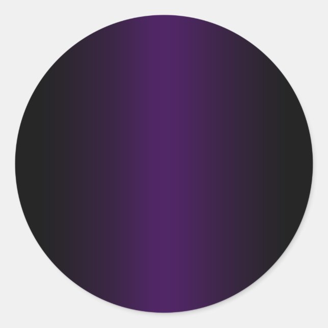 Sticker Rond Fond uni dégradé noir et violet foncé (Devant)
