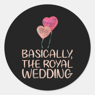 Sticker Rond Fondamentalement La Conception Du Mariage Mariage