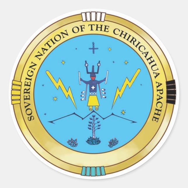 Sticker Rond Fondation nationale Chiricahua Apache (Devant)