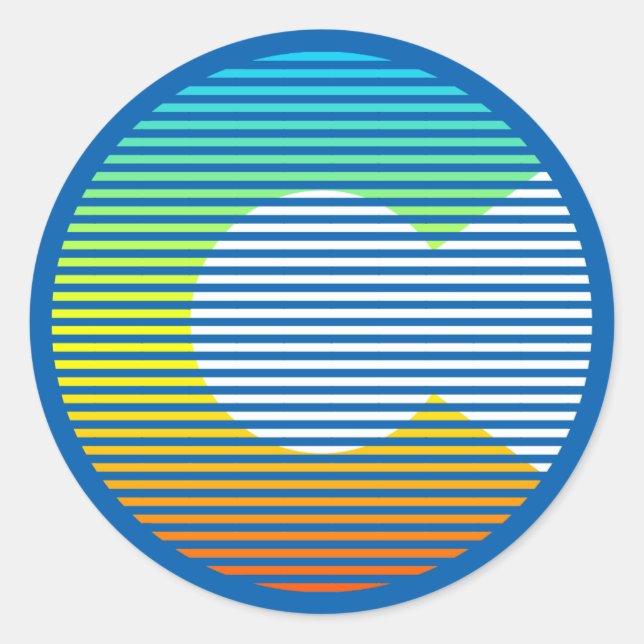 Sticker Rond fondu colorado chill (Devant)