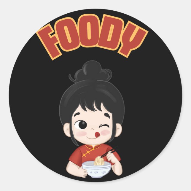 Sticker Rond Food Lover 2024 (Devant)
