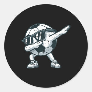 Sticker Rond Foot Ll Dab Mignon Joueur De Foot Enfants Tout-Pet