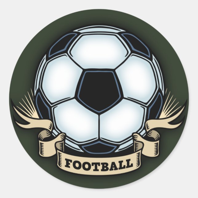 Sticker Rond Football (Devant)