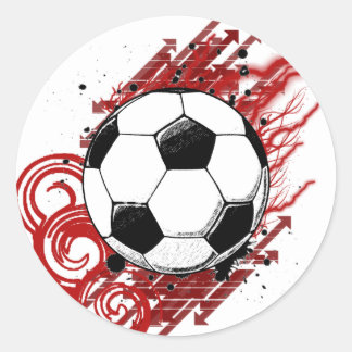 Sticker Rond Football