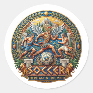 STICKER ROND FOOTBALL