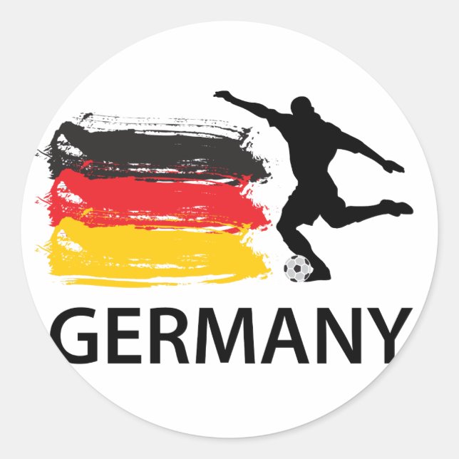Sticker Rond Football Allemagne (Devant)