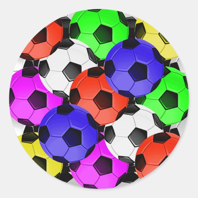 Sticker Rond Football américain multicolore (Devant)