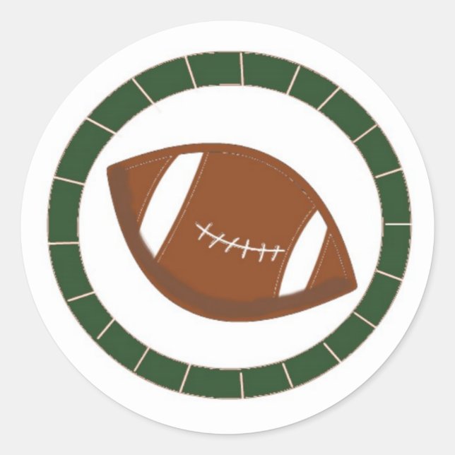 Sticker Rond Football Amusant (Devant)