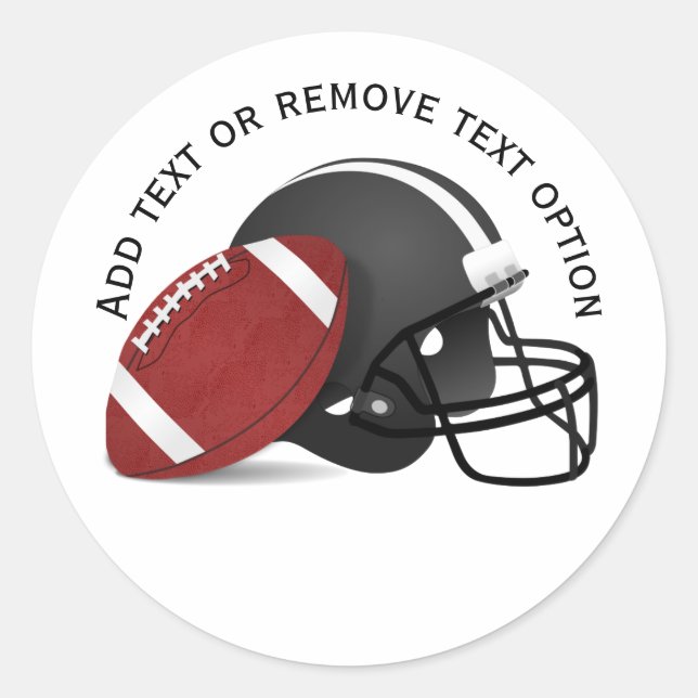 Sticker Rond Football and Football Helmet (Devant)