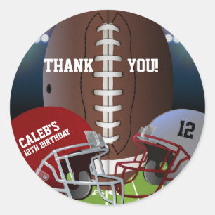 Sticker Rond Football Anniversaire Parti VIP Favoriser Treat