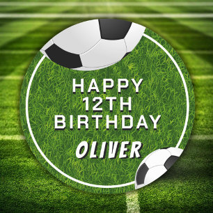 Sticker Rond Football balle Football Grass Sport Anniversaire d