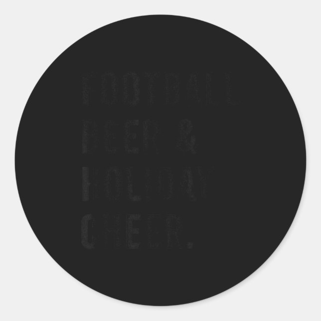 Sticker Rond Football Beer And Holiday Cheer Thanksgiving Chris (Devant)
