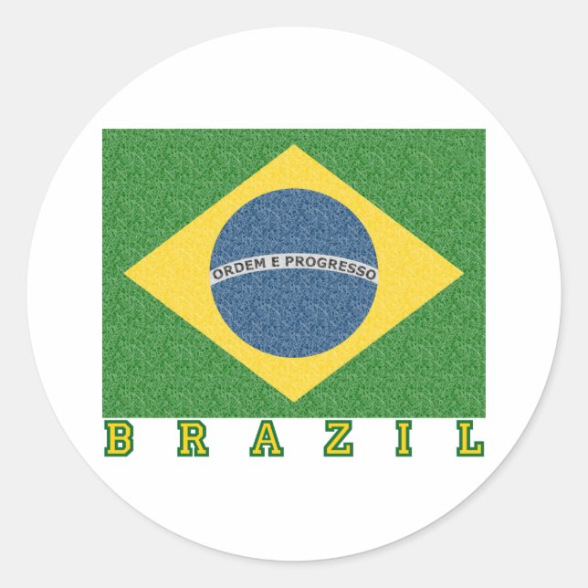 Sticker Rond Football brésilien 2010 (Devant)